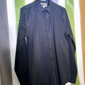 1MX EXPRESS Long sleeve shirt size 15 1/2 color Dark gray.